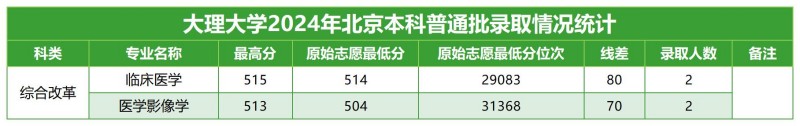 大理大學(xué)2024北京分專業(yè)錄取分?jǐn)?shù)線.jpg