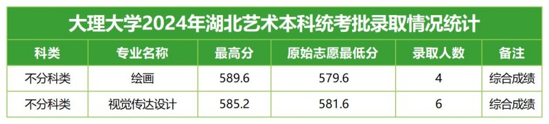 大理大學(xué)2024湖北藝術(shù)分專業(yè)錄取分?jǐn)?shù)線.jpg