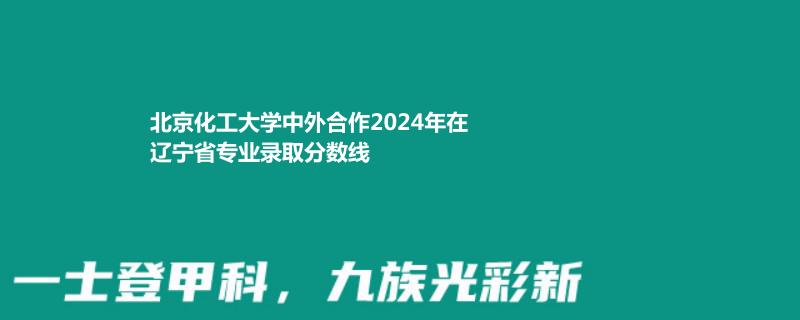 北京化工大學(xué)中外合作2024高考遼寧最低錄取分?jǐn)?shù)線